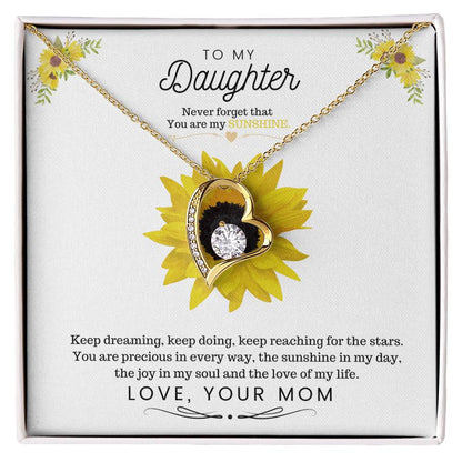 To My Daughter Keep dreaming, keep doing, keep reaching for the stars Forever Love Necklace - StarShineBox -