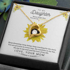 To My Daughter Keep dreaming, keep doing, keep reaching for the stars Forever Love Necklace