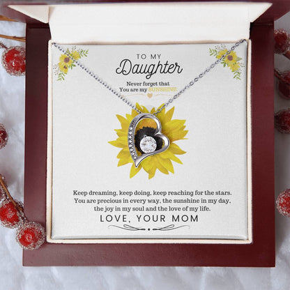 To My Daughter Keep dreaming, keep doing, keep reaching for the stars Forever Love Necklace - StarShineBox -