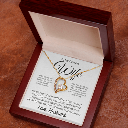 To My Dearest wife If I Could Give You One Thing Forever Love Necklace - Starshine Box 