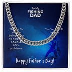 To My Fishing Dad- Thanks for always being there Cubin Link Chain - Starshine Box 