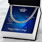 To My Fishing Dad- Thanks for always being there Cubin Link Chain - Starshine Box 