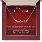 To My Girlfriend You truly fall in love once Personalized Name Necklace