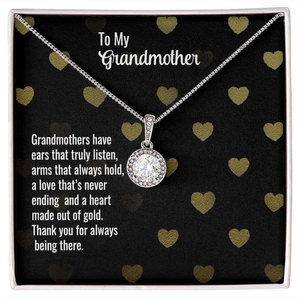 To My Grandmother- Grandmothers have ears that truly listen Eternal Hope Necklace - StarShineBox -