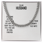 To My Husband-OUR HOME AIN'T NO CASTLE Cubin Link Chain - StarShineBox -