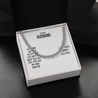 To My Husband-OUR HOME AIN'T NO CASTLE Cubin Link Chain - StarShineBox -