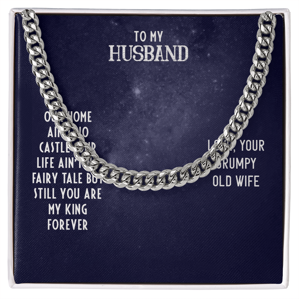 To My Husband-OUR HOME Cubin Link Chain - StarShineBox -