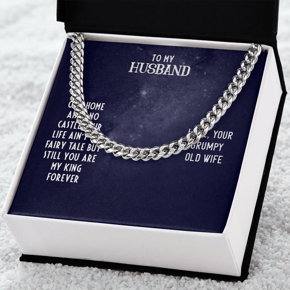 To My Husband-OUR HOME Cubin Link Chain - StarShineBox -