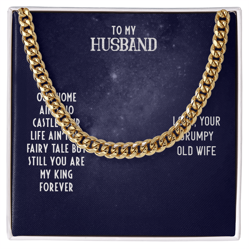 To My Husband-OUR HOME Cubin Link Chain - StarShineBox -