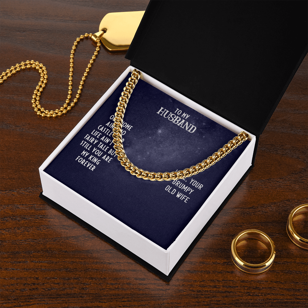 To My Husband-OUR HOME Cubin Link Chain - StarShineBox -