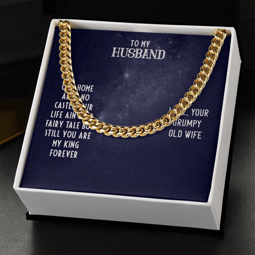 To My Husband-OUR HOME Cubin Link Chain - StarShineBox -