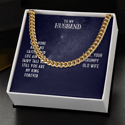 To My Husband-OUR HOME Cubin Link Chain - StarShineBox -