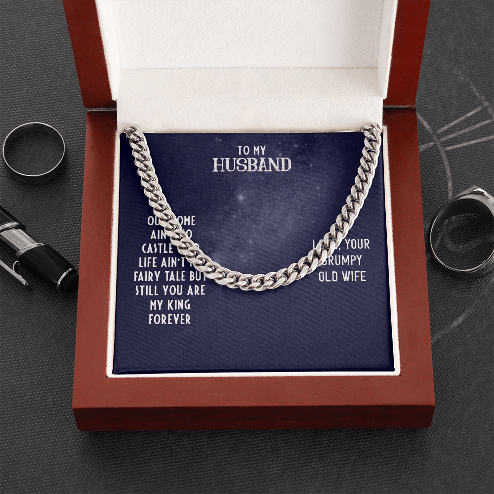 To My Husband-OUR HOME Cubin Link Chain - StarShineBox -