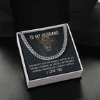 To My Husband- Toughest Warrior Cubin Link Chain
