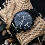 To My Man - When I Tell You I Love You Black Chronograph Watch