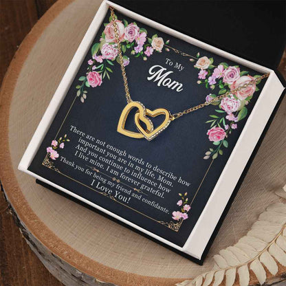 To My Mom-There are not enough By Sanad Interlocking Hearts Necklace