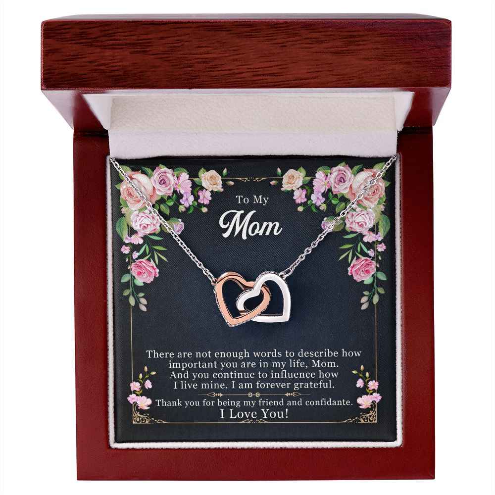 To My Mom-There are not enough By Sanad Interlocking Hearts Necklace