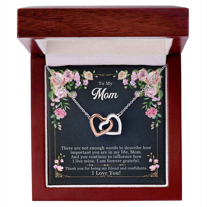 To My Mom-There are not enough By Sanad Interlocking Hearts Necklace