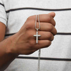 To My Mom Because of your belief in me Personalized Cross Necklace