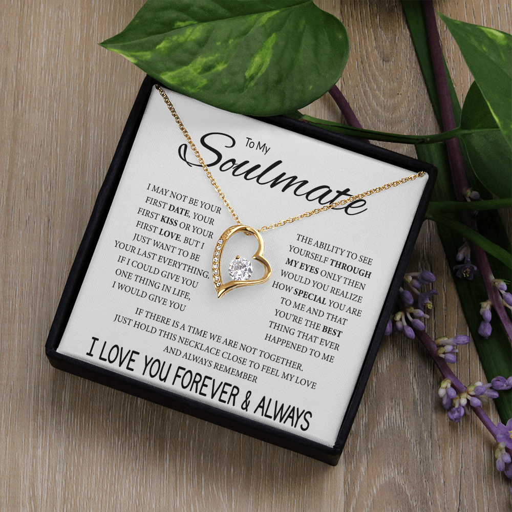 To My Soulmate I may not be your first date, your first kiss or your first love Forever Love Necklace - StarShineBox -