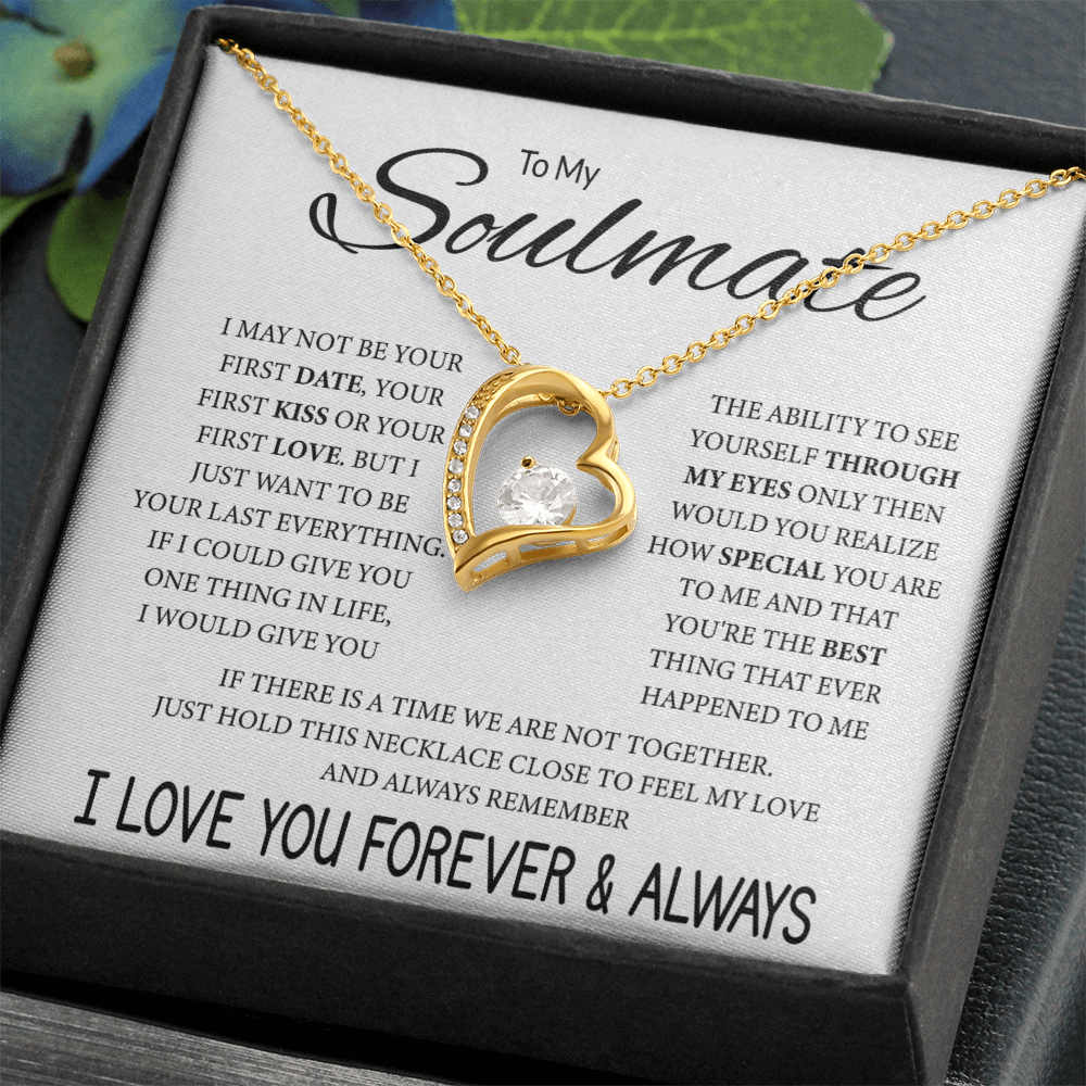 To My Soulmate I may not be your first date, your first kiss or your first love Forever Love Necklace - StarShineBox -