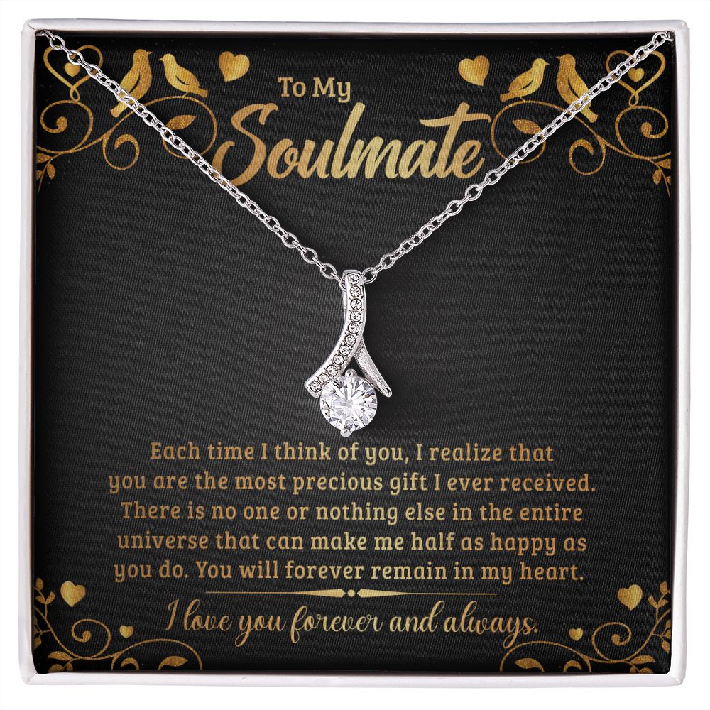 To My Soulmate each time I think of you Alluring Beauty necklace - Starshine Box 