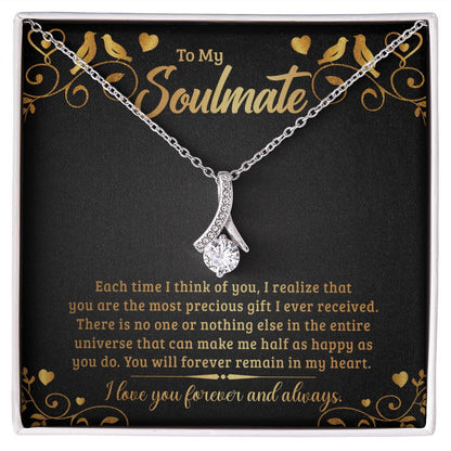 To My Soulmate each time I think of you Alluring Beauty necklace - Starshine Box 