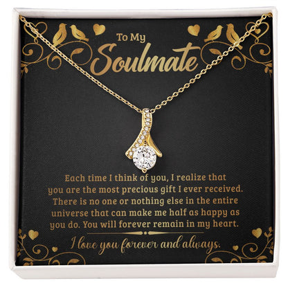 To My Soulmate each time I think of you Alluring Beauty necklace - Starshine Box 