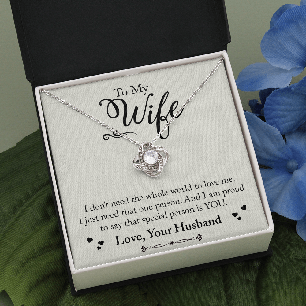 To My WIfe The Love Knot Necklace - Starshine Box 