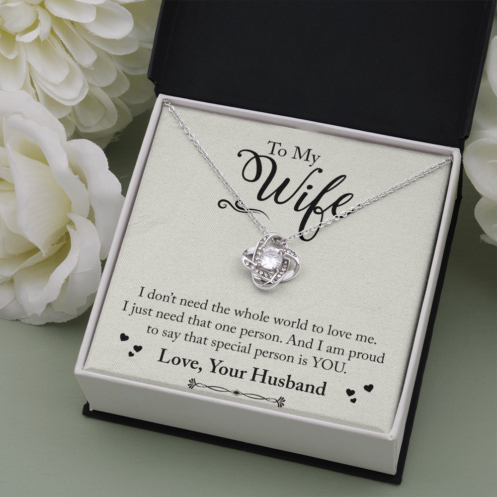 To My WIfe The Love Knot Necklace - Starshine Box 