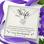 To My WIfe The Love Knot Necklace - Starshine Box 