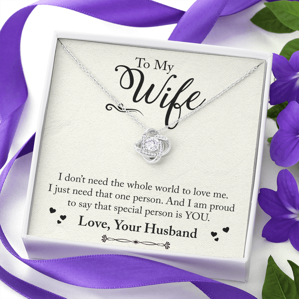 To My WIfe The Love Knot Necklace - Starshine Box 