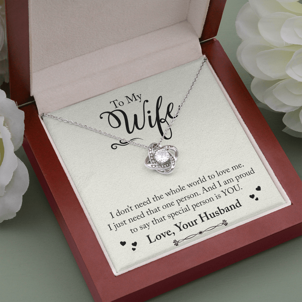 To My WIfe The Love Knot Necklace - Starshine Box 