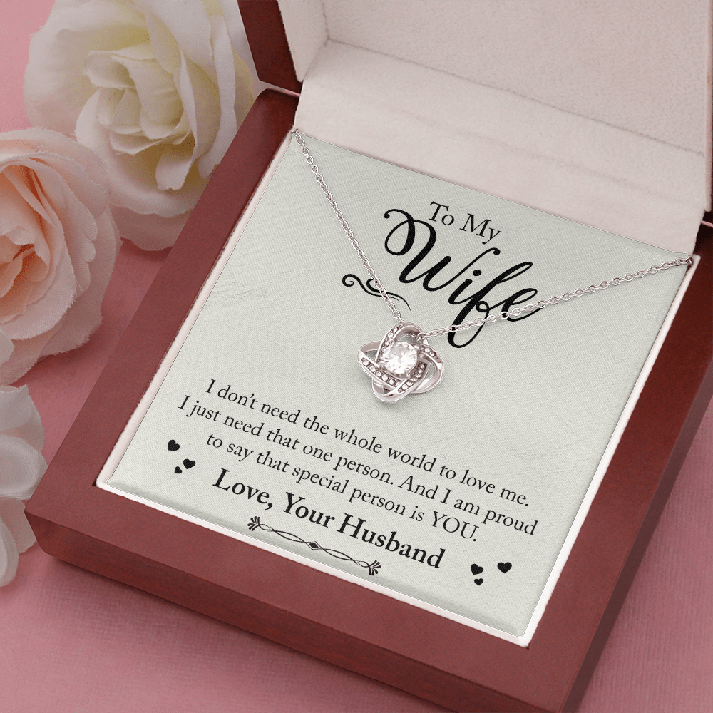 To My WIfe The Love Knot Necklace - Starshine Box 