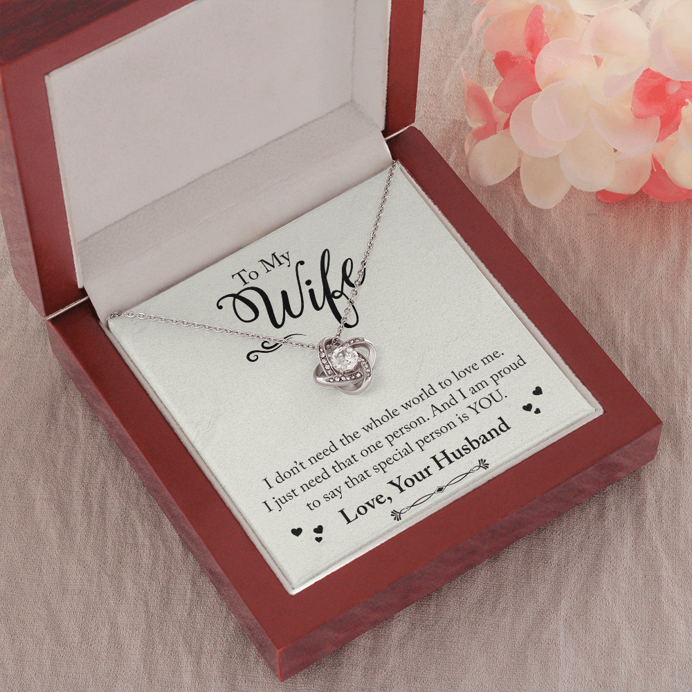 To My WIfe The Love Knot Necklace - Starshine Box 