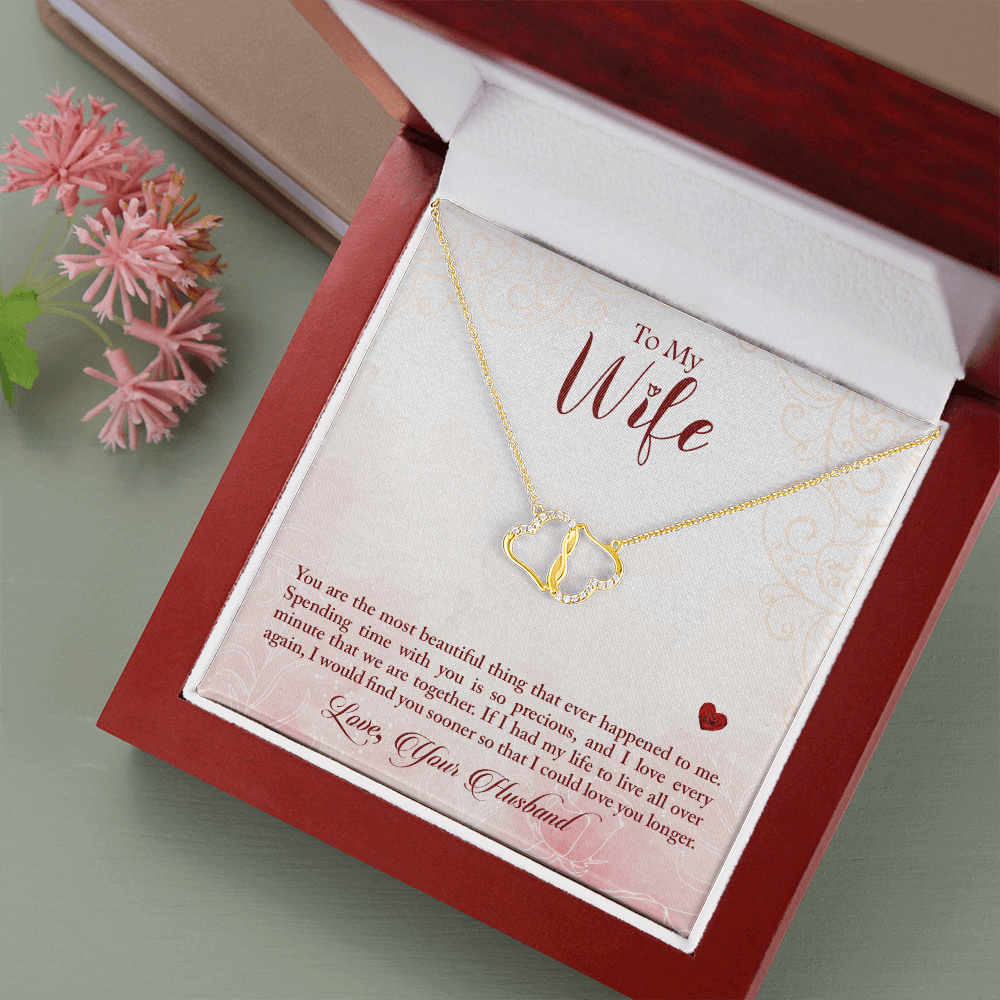 To My Wife - You are the most beautiful Heart Lock Necklace - Starshine Box 