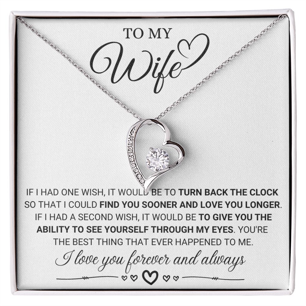 To My Wife If I Had A Wish Forever Love Necklace - Starshine Box 