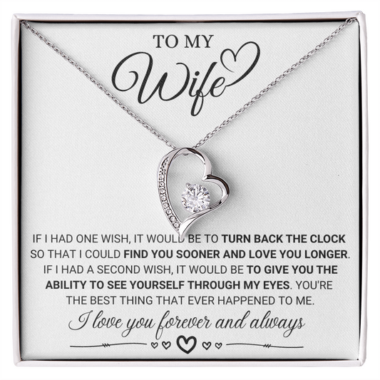To My Wife If I Had A Wish Forever Love Necklace - Starshine Box 