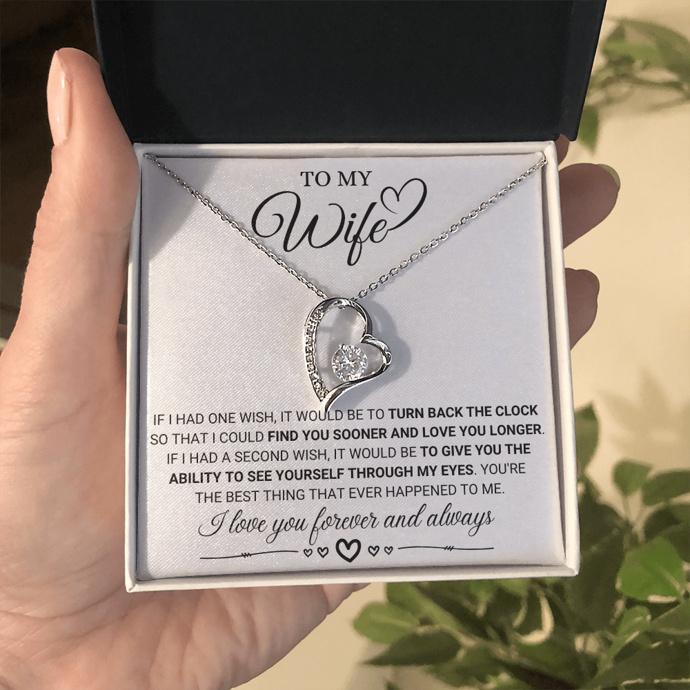 To My Wife If I Had A Wish Forever Love Necklace - Starshine Box 
