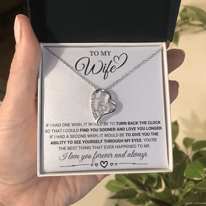 To My Wife If I Had A Wish Forever Love Necklace - Starshine Box 