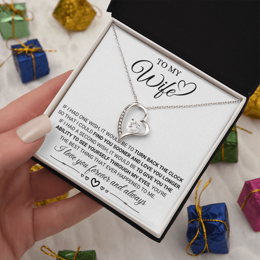 To My Wife If I Had A Wish Forever Love Necklace - Starshine Box 