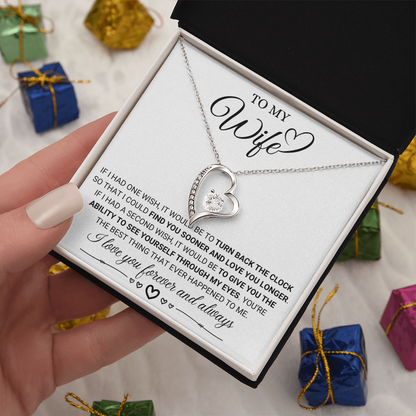To My Wife If I Had A Wish Forever Love Necklace - Starshine Box 