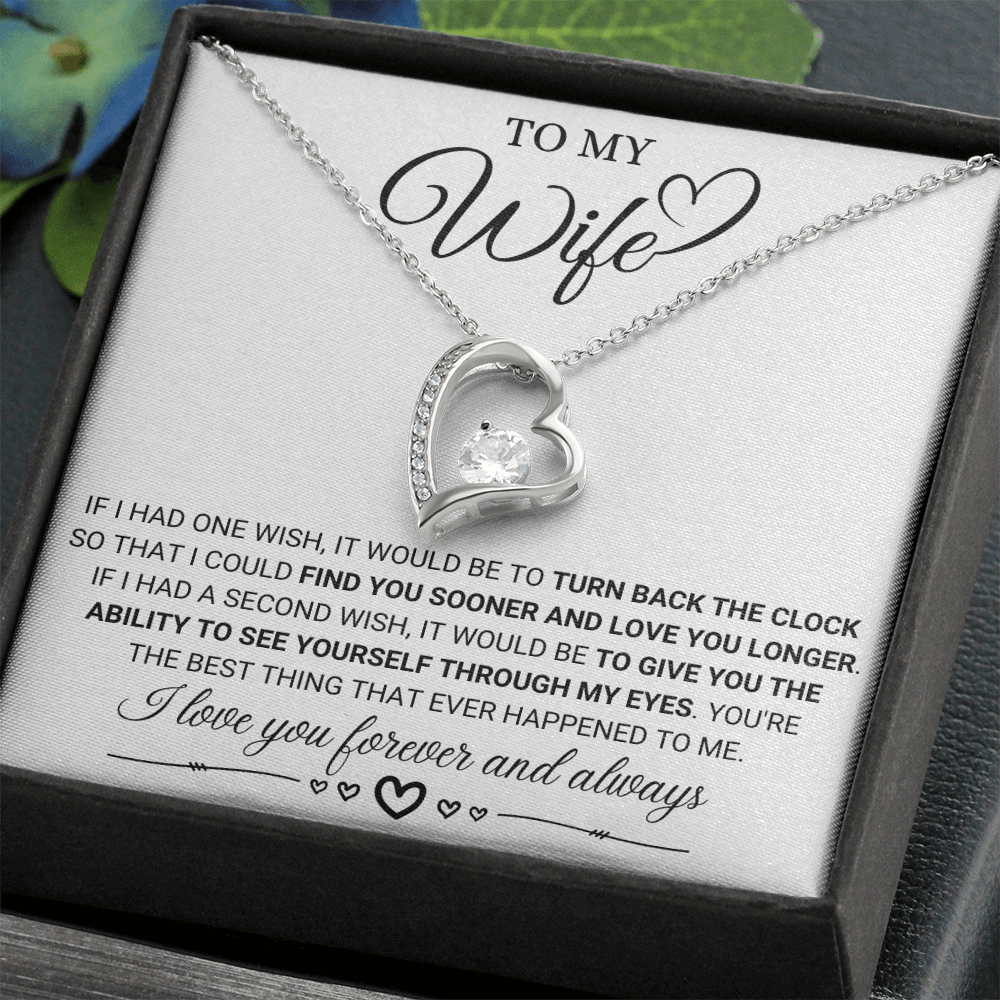 To My Wife If I Had A Wish Forever Love Necklace - Starshine Box 
