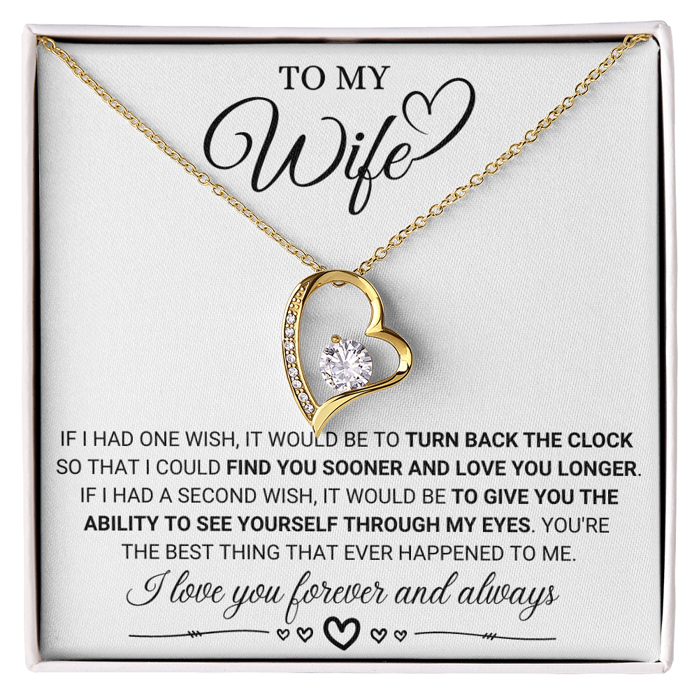 To My Wife If I Had A Wish Forever Love Necklace - Starshine Box 
