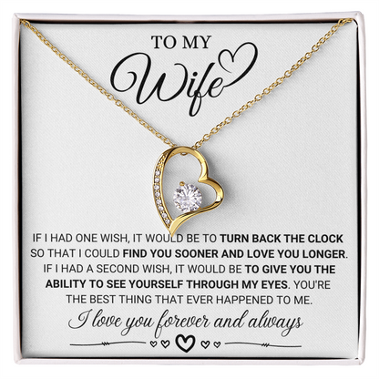 To My Wife If I Had A Wish Forever Love Necklace - Starshine Box 