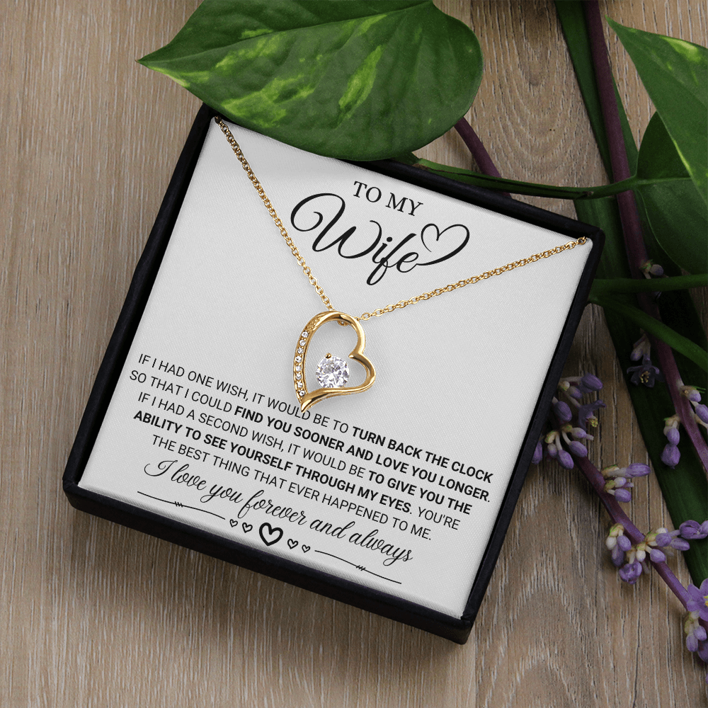 To My Wife If I Had A Wish Forever Love Necklace