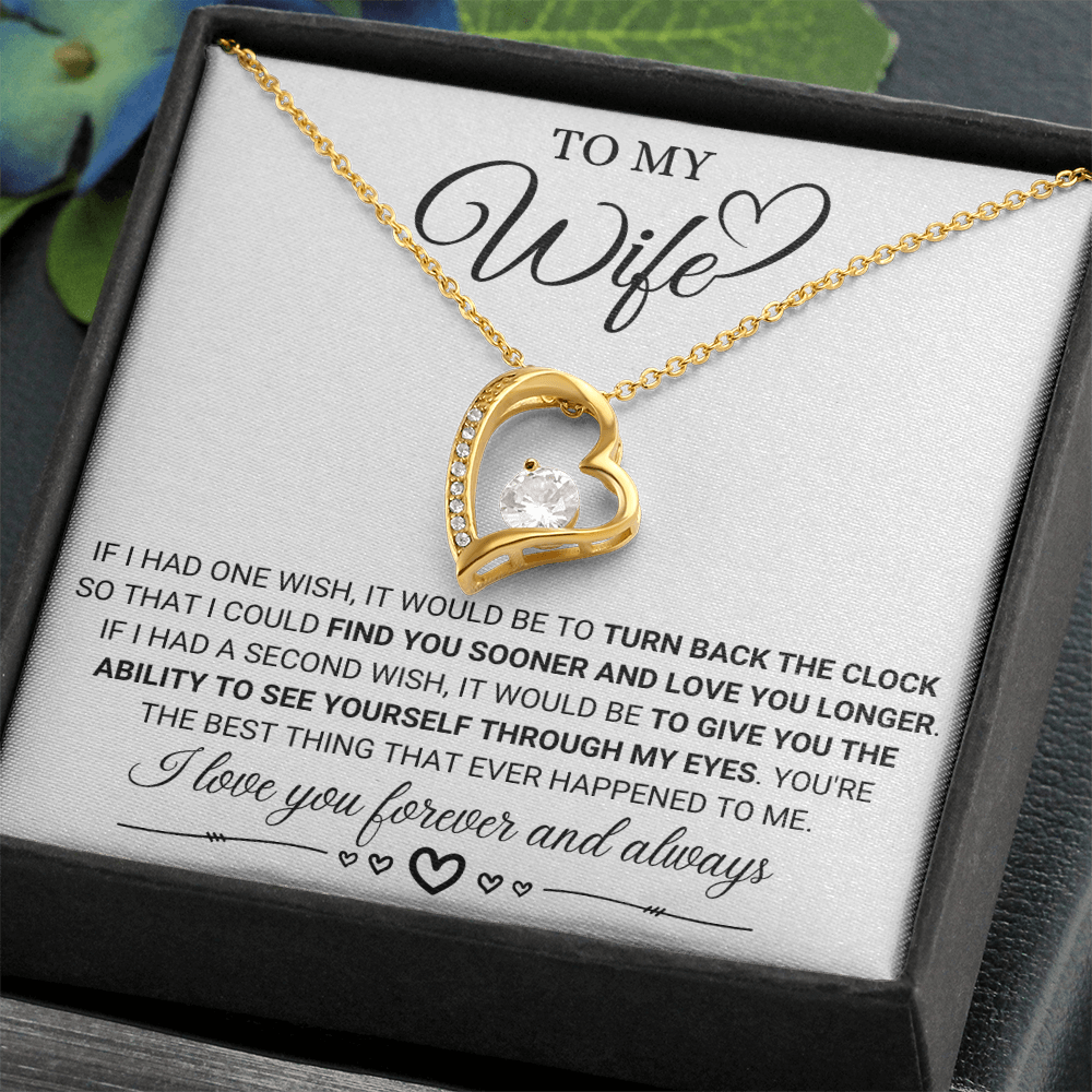 To My Wife If I Had A Wish Forever Love Necklace - Starshine Box 