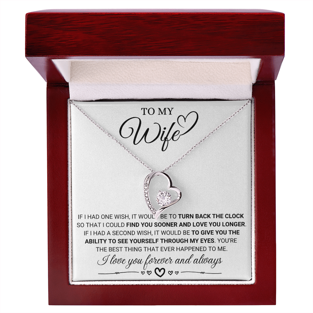 To My Wife If I Had A Wish Forever Love Necklace - Starshine Box 