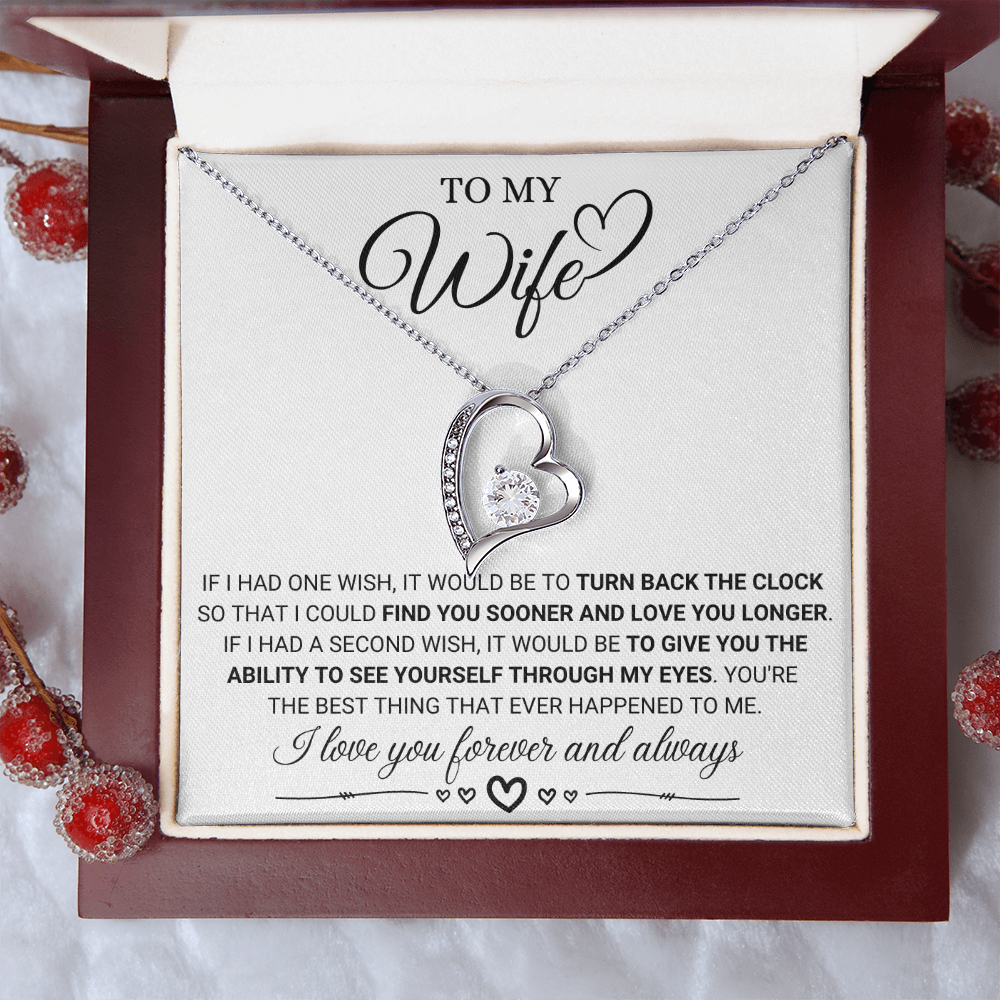To My Wife If I Had A Wish Forever Love Necklace - Starshine Box 