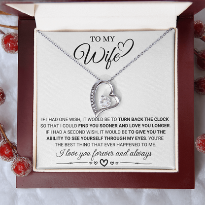 To My Wife If I Had A Wish Forever Love Necklace - Starshine Box 